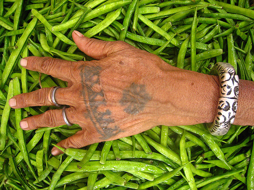 Today's pictures are of tribal hand tattoos. I really enjoy the contrast of